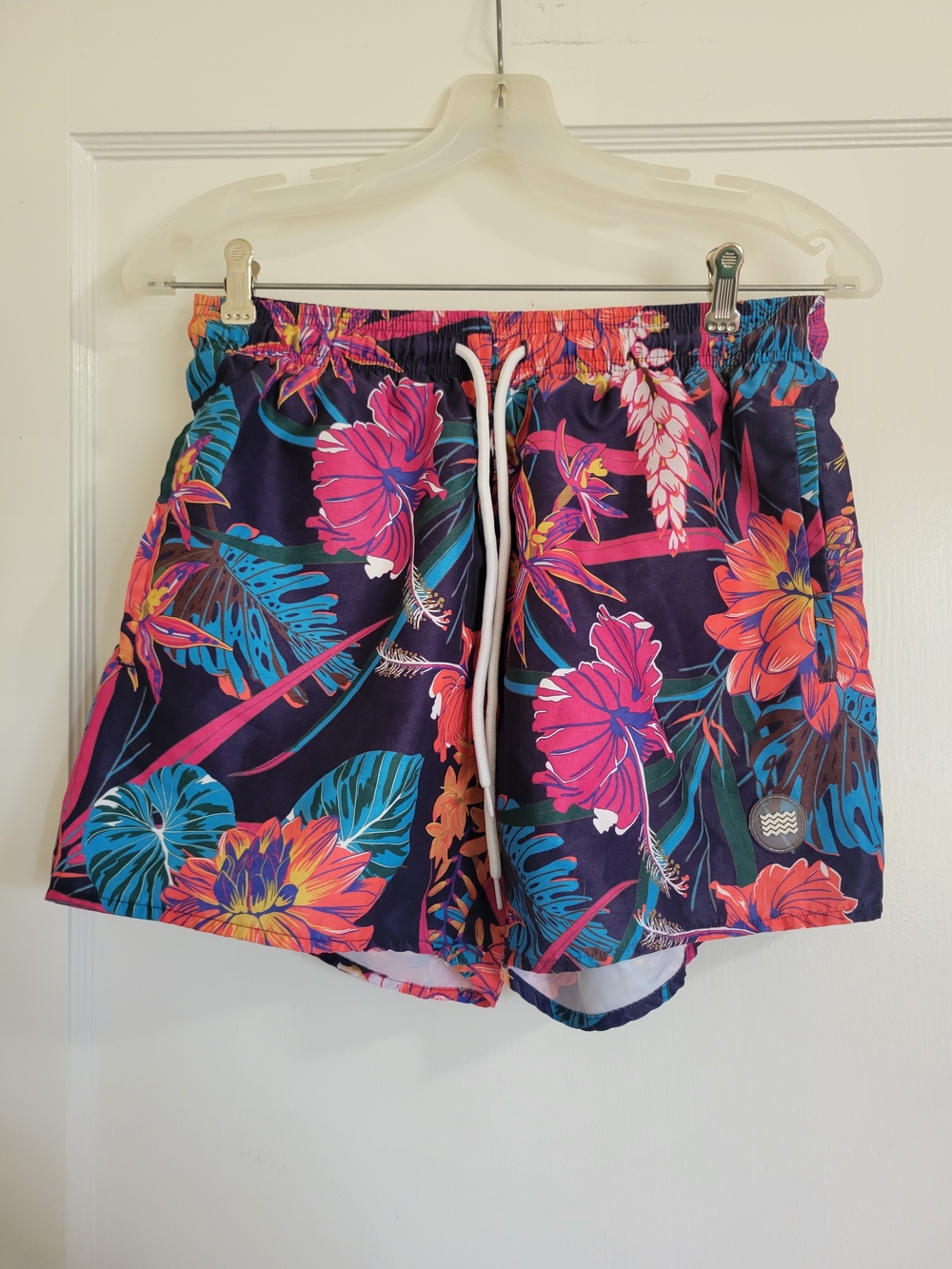 Vibrant Tropical Mens Topman Floral Swim Trunks